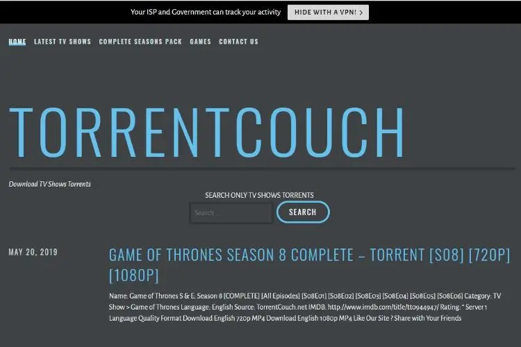 Torrent Couch