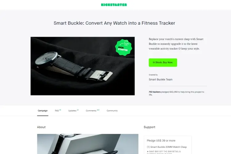 SmartBuckle: Converts analog watches to smart fitness trackers