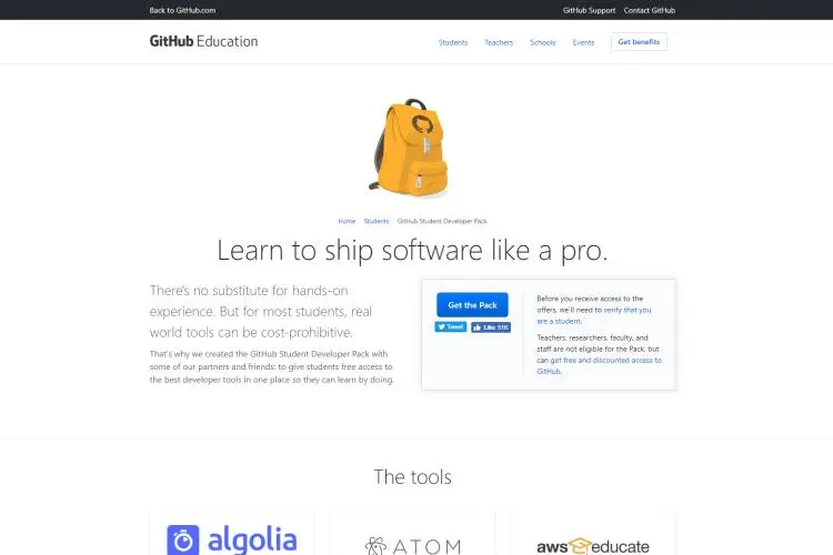 GitHub Student Developer Pack 